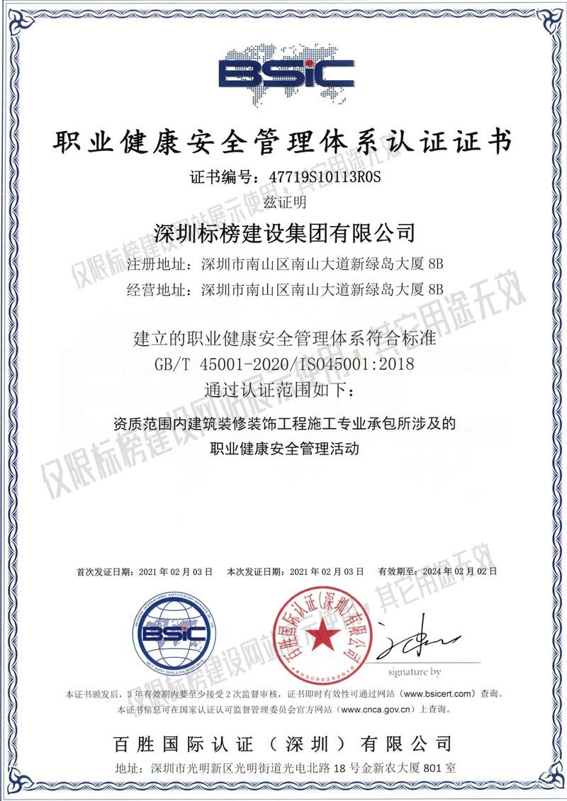 ISO45001职业健康安全管理认证 小黄片大全下载建设